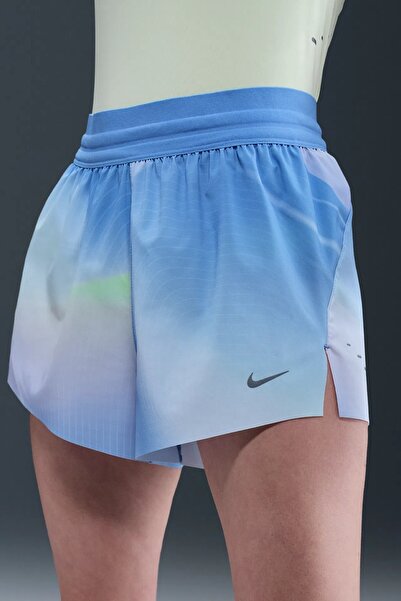 Nike Swift Dri-FIT Mid-Rise Running Purple Shorts Kadın Koşu Şortu Mor