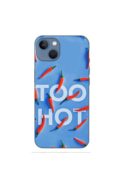 OEM Husa compatibila cu Apple iPhone 13 Silicon Gel Tpu Model Mesaj Too Hot