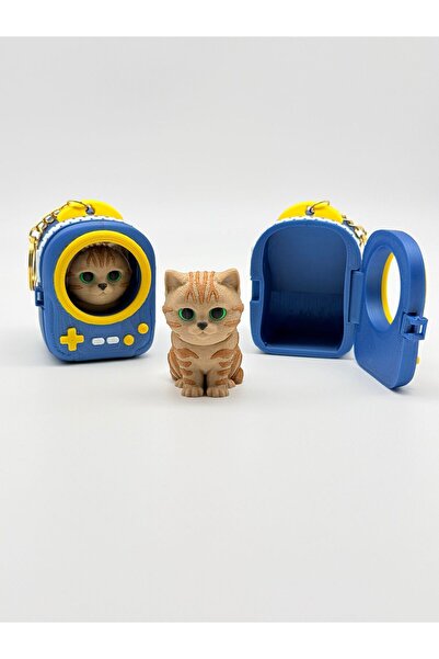 TrendTopic Çantalı Kedi Anahtarlık 3D Tasarım