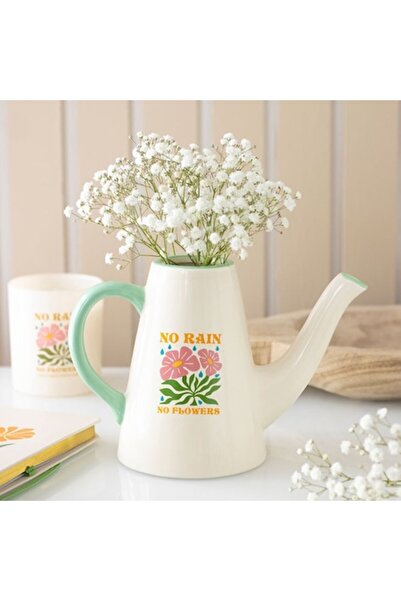 SomethingDifferent Stropitoare si Vaza Decorativa Ceramica No Rain No Flowers