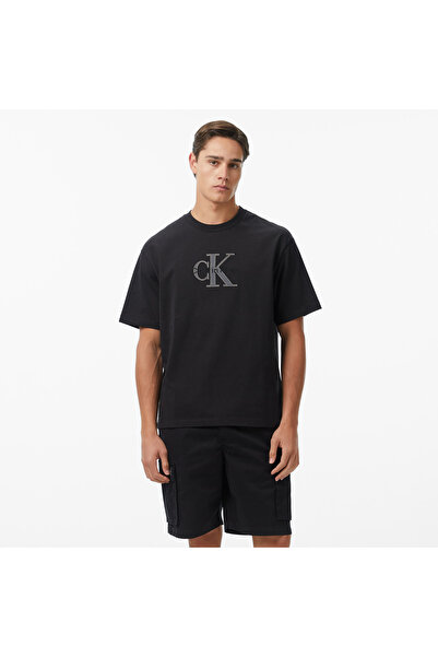 Calvin Klein 16S Elevated Monologo Men's Black T-Shirt