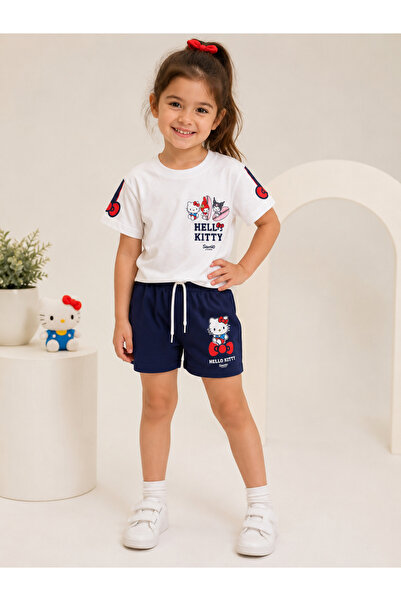 Uğur bebe Set pantaloni scurți pentru fete, 100% bumbac, set de vară, tricou ...
