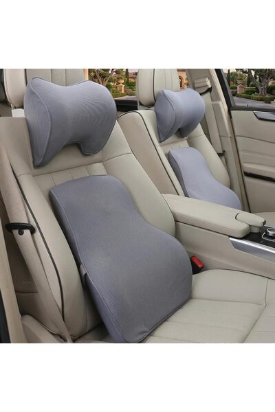 Auto Family FZE وسادة رقبة للسيارة ووسادة دعم أسفل الظهر - دعم مقعد السيارة م...