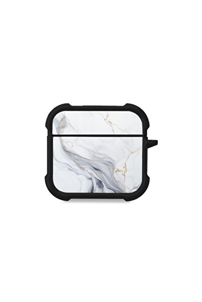 Sonique Θήκη Σιλικόνης Marble Series για AirPods 4 Λευκό 02