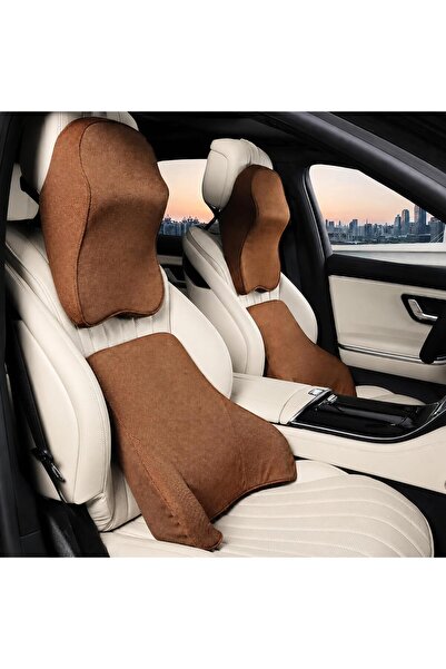 Auto Family FZE مجموعة وسادة مسند الرأس ووسادة دعم أسفل الظهر - مجموعة دعم ظه...