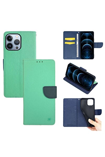 Sonique Θήκη Πορτοφόλι Trend Wallet Apple iPhone 13 Pro Max Βεραμάν / Σκούρο ...