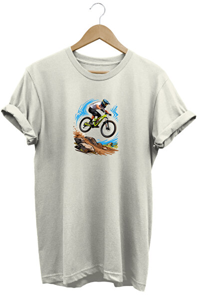 WİDİ Unisex Regular Mountain Bike and Motocross Graphic Printed Crew Neck T-S...