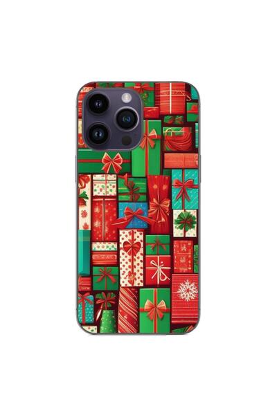 OEM Husa compatibila cu Apple iPhone 15 Pro Max Silicon Gel Tpu Model Xmas Gi...