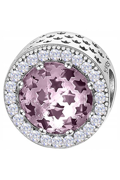 Larezo pandantiv, element decorativ, Model Cristale Roz Si Stele Zirconiu Cub...