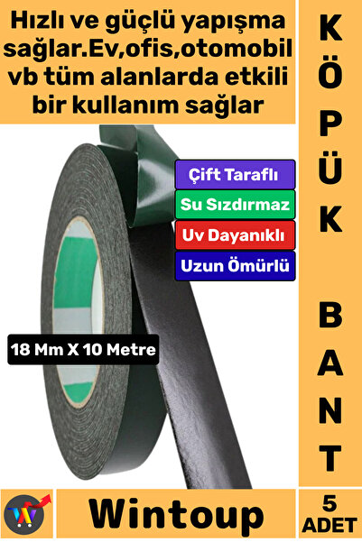 Wintoup #Bant Profesyonel İç Mekan Süper Güçlü Yapışkan Metal Plastik Duvar A...