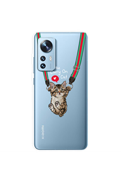 Other Xiaomi Mi 12 Pro Swinging cat Transparent Silicone TPU Θήκη