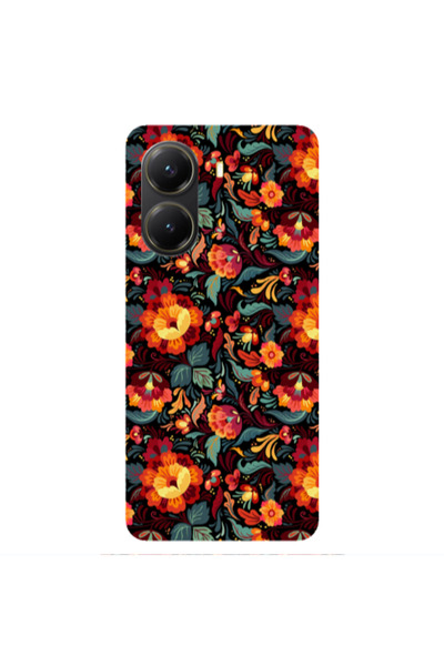 Other Xiaomi Poco X7 Pro Orange flowers Transparent Silicone TPU Θήκη