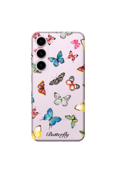 Other Samsung S23 Plus Butterfly Mix Transparent Silicone TPU Θήκη