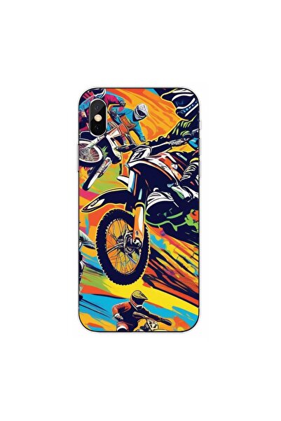 OEM Husa compatibila cu Apple iPhone XS Max Silicon Gel Tpu Model Motocross P...