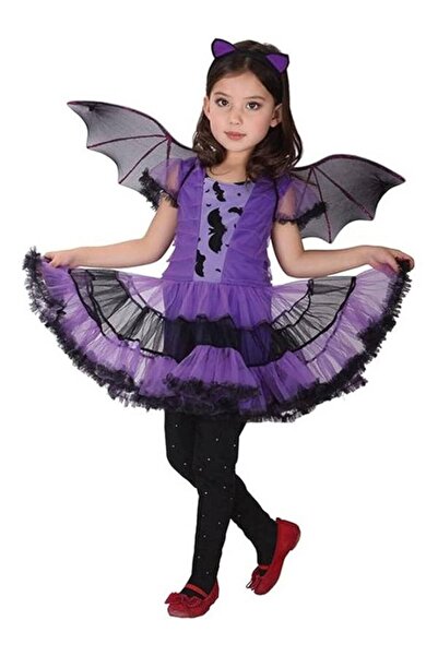 Emarkiz KEAIDO Halloween Girl Dress Costume Bat Wings Headband Cosplay Set Ca...