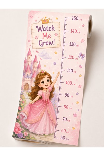 MaisonVelinCo Princess Themed Children's Height Meter Wall Sticker Girls' Room Decoration