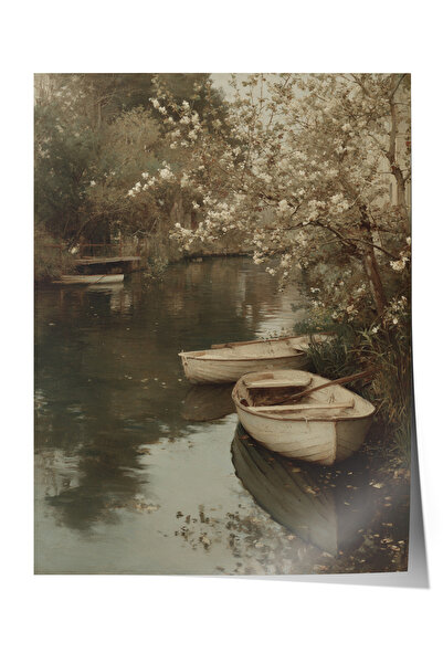 Zestia Poster de perete vintage, Poster Sandal pe malul lacului Nr.: 20133