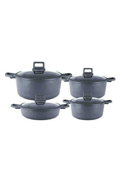 VOGATI MILAN SERIES 8PCS TITANIUM GRANITE COATING NON STICK INDUCTION COOKWAR...