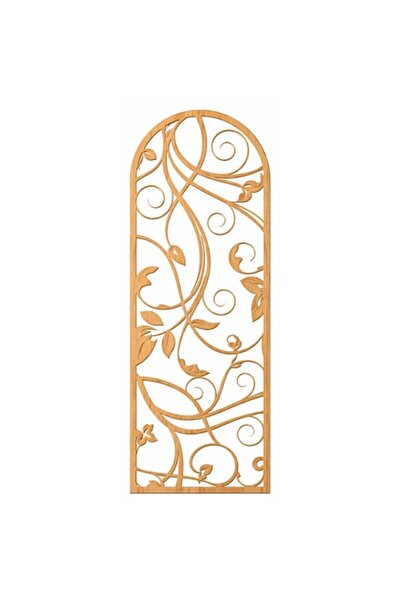 OEM Panou decorativ MDF, Model floral elegant, lemn, 200x100 cm, 18 mm