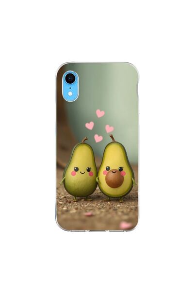 OEM Husa compatibila cu Apple iPhone XR Silicon Gel Tpu Model Kawaii Avocados...