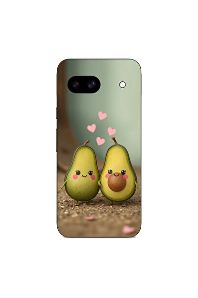 OEM Калъф, съвместим с Google Pixel 8A, силиконов гел TPU, с десен Кавай Авок...