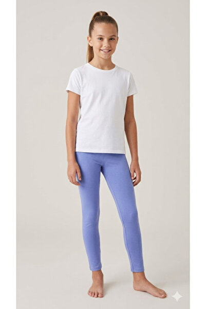 Sibel Günay Butik Indigo plave pamučne likra leggins za devojčice – uski kroj...