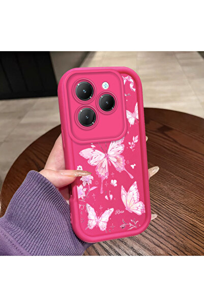 CASEVIBE Infinix Hot 40/40 Pro Uyumlu Kelebek desenli silikon, şok emici tele...