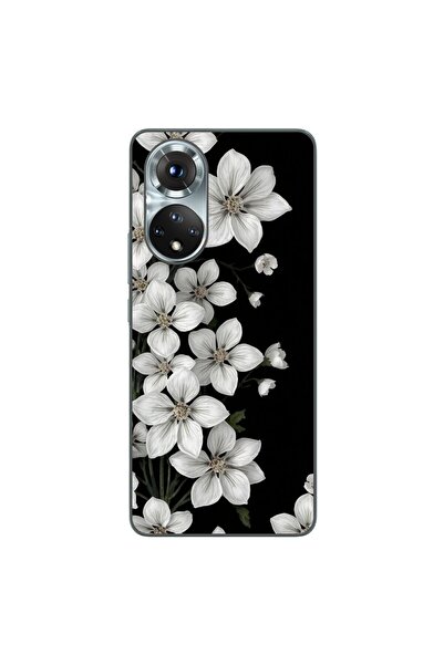 OEM Husa compatibila cu Honor 50 Silicon Gel Tpu Model Pure White Flowers