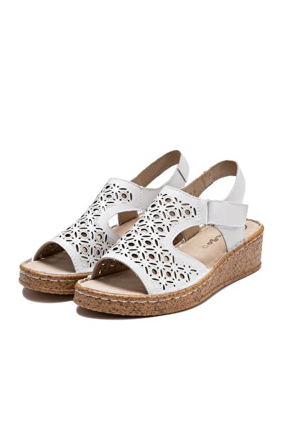 UrbanShoes Sandale damă cu platformă, Filippo - 3605 Alb Box