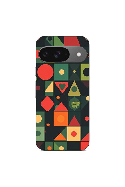 OEM Husa compatibila cu Google Pixel 9 Silicon Gel Tpu Model Retro Shapes