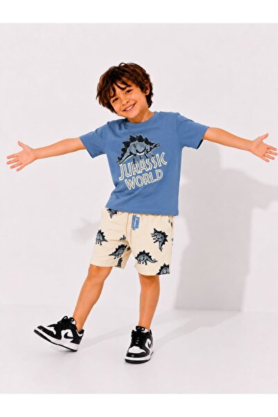Patriko Boys' Dinosaur Printed Summer Sports and Stylish T-Shirt Shorts Set 3...