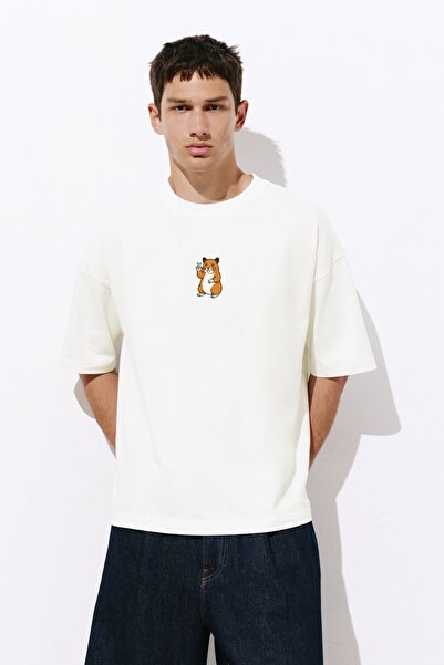 Pull & Bear Hamster grafik baskılı tişört
