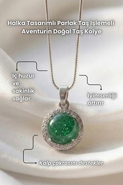 Elifsu Jewelry قلادات من الأحجار الطبيعية بتصميم حلقي مرصعة بالأحجار اللامعة:...