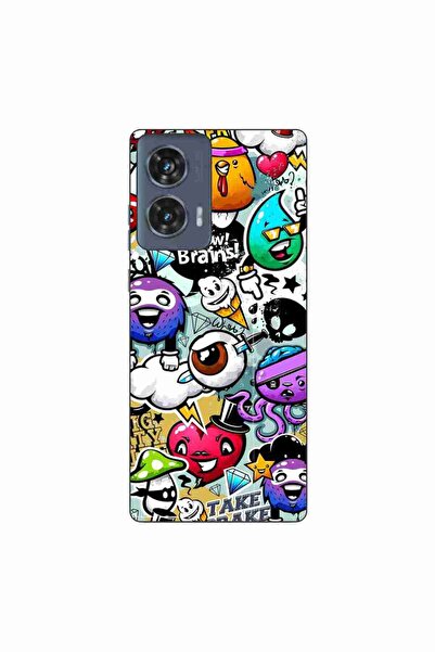 OEM Калъф, съвместим с Motorola Edge 50 Fusion, силиконов гел TPU, с шарка По...