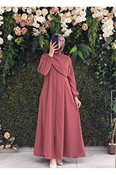 Moda Fatma kristal krep Elbise