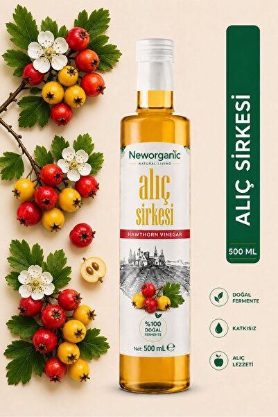 New Organic Geleneksel Alıç Meyve Sirkesi 500ml || Katkısız ve Koruyucusuz