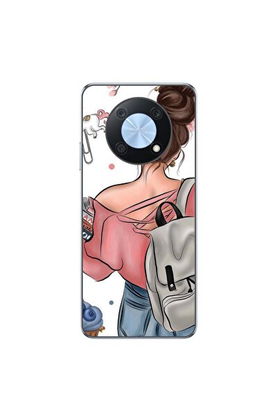 OEM Husa compatibila cu Huawei Nova Y90 Silicon Gel Tpu Model Girl Fashion Sc...