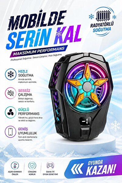 Zineets RGB Telefon Soğutucu Yarı İletken Radyatörlü Manyetik Klipsli Oyuncu ...