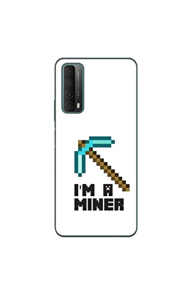 OEM Калъф, съвместим с Huawei P Smart 2021, силиконов гел TPU, с шарка Minecr...