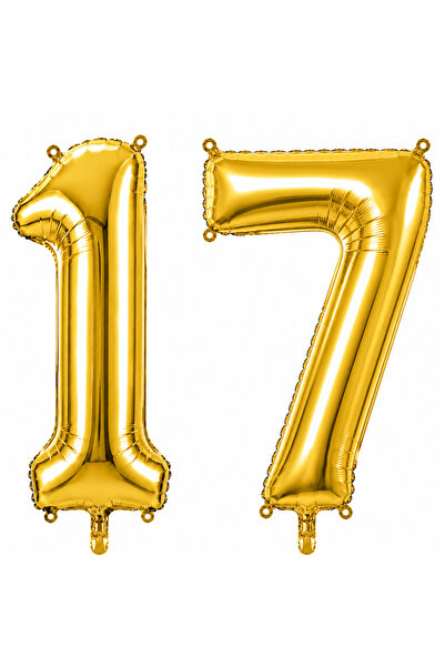 BeySüS 17 Foil Balloons Gold Color (36 cm)