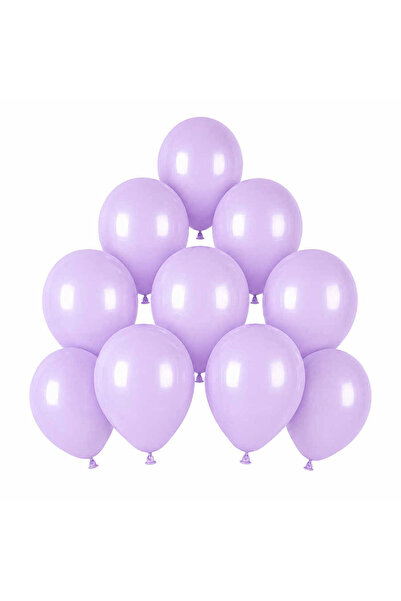 BeySüS Lilac Color Latex Macaron Balloons (15 cm) - 10 Pieces