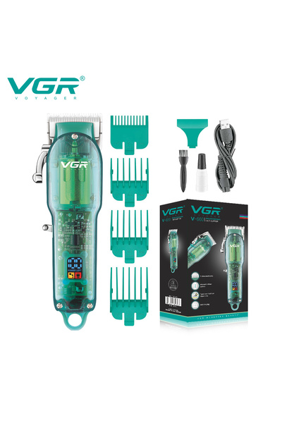 VGR Aparat de tuns Profesional V-660, Autonomie 200 Minute, Lama din Otel Ino...
