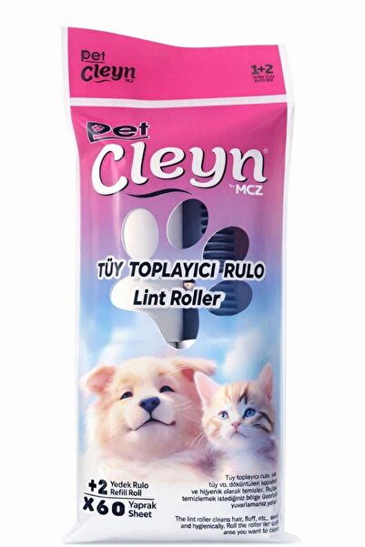 Cleyn Pet Tüy Toplayıcı Rulo 1+2 Yedek Rulo 60 Yaprak