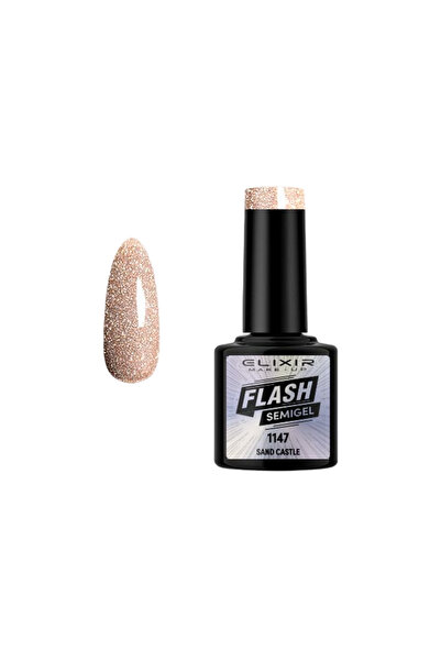 Elixir FLASH SEMI GEL (ΗΜΙΜΟΝΙΜΟ BΕΡΝΙΚΙ) - 1147 (SAND CASTLE) 8ML
