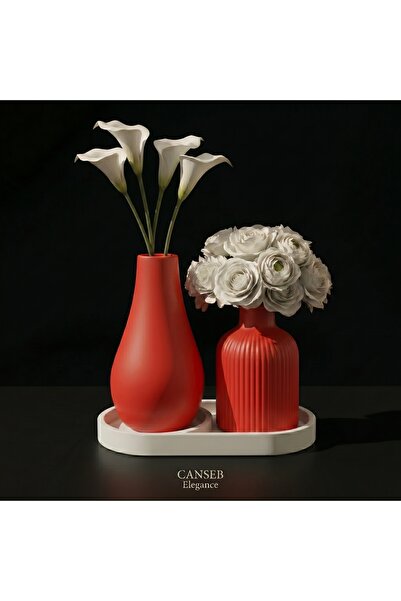CANSEB Elegance 3-Piece Premium Avangard - Vase Set - Special Craftsmanship -...