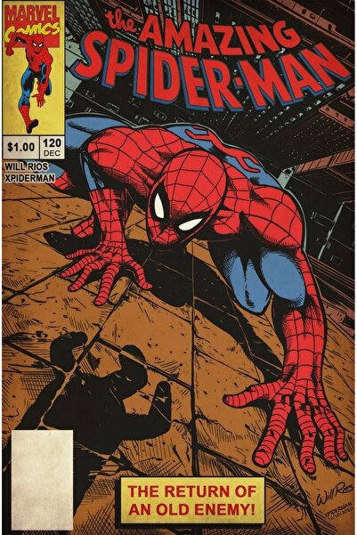 ESLEM Marvel Spider-Man Örümcek Adam Poster Vintage Genç Odası Dekorasyon Kal...