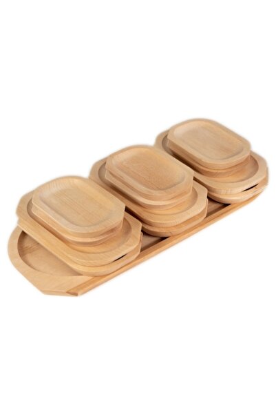 OEM Wooden platter set 12+1, Beech