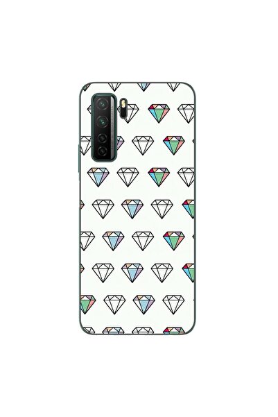 OEM Калъф за Huawei P40 Lite 5G, силиконов гел TPU, с диамантен десен, прозрачен