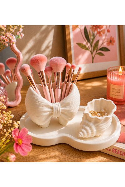 Noya Home Noya Atelier Home Fiyonk Detaylı Dekoratif Set – Taş Tozu Kalemlik,...