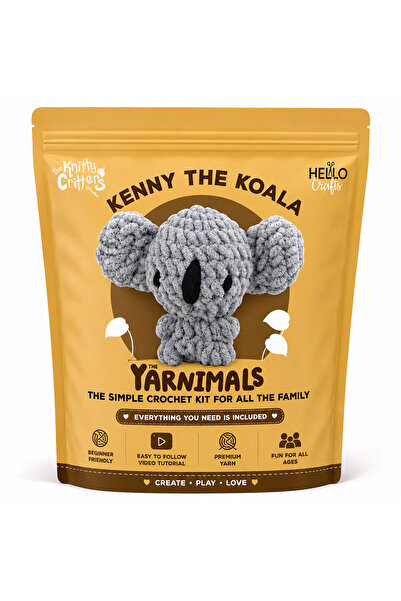 Hello Craft BakGelAl Amigurumi Koala Yapım Kiti Başlangıç Seviyesi Tığ Örgü S...